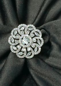 Silver Plated American Diamond Ring For Women,Girl