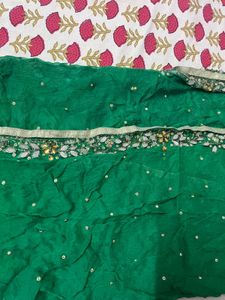 Stone Work Kurta Set With Heavy Dupatta