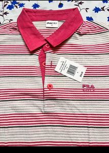 Fila Classic Stripe Shirt** 🩷⚪