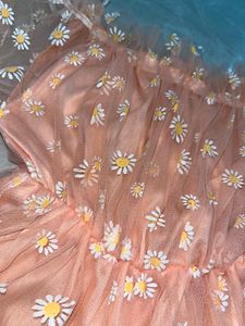 Daisy Print Mesh Top