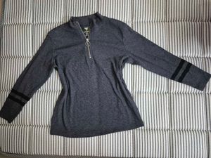 Gray Long Sleeve Top
