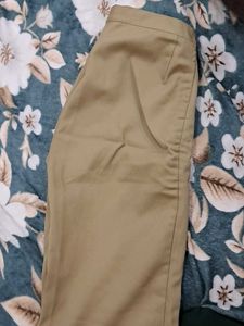 Khaki Straight Leg Pants