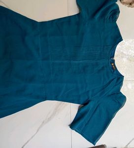 Teal Fit &amp; Flare Dress