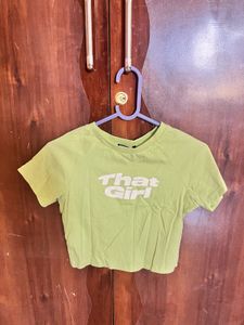 Green Crop Top
