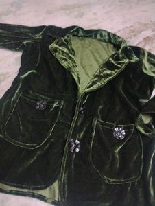 Green Velvet Jacket and muflor