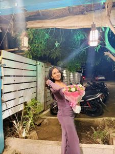 Purple Ruffle Detail Dress