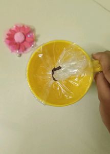Yellow Cartoon-Printed Cup 💛