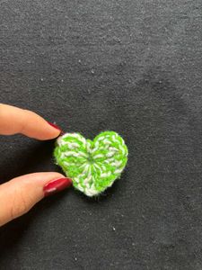 Crochet Heart Bag Charm