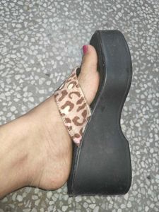 Leopard Print Platform Sandals