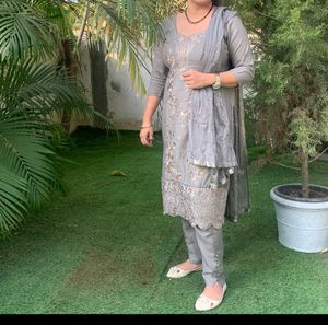 Beautiful Cotton Suit Grey And Best For Office