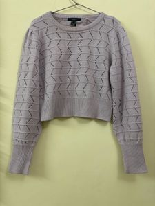 Lavender Knit Crop Top