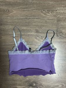 Cute Purple Lace Cami Top