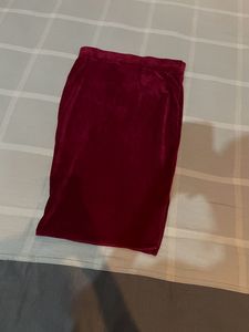 Velvet Skinny Short Skirt