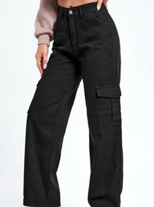 La Chic Pick Women’s Black Cargo Jeans | High-Rise