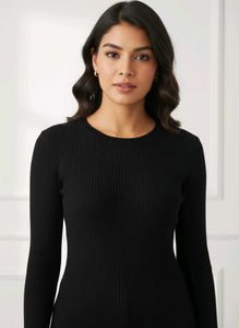 Elegant Black Knit Dress