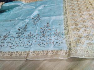 Elegant SkyBlue Designer Saree