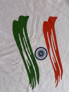 White T-shirt With Indian Flag Print Boys T-shirt