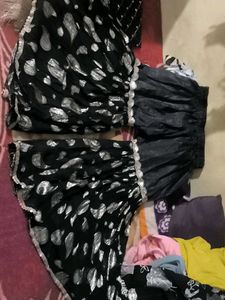 Black Sharara Sequence Work