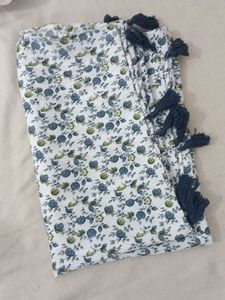 Floral Tassel Throw Scarf