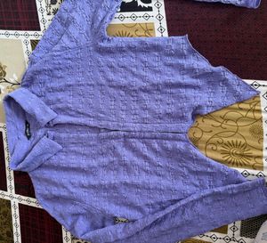 Vintage Lavender Textured Top