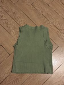 Green Tank Crop Top