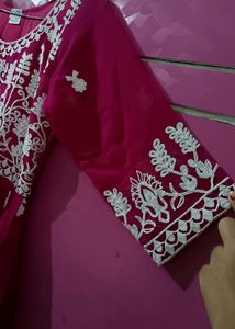 Pink Embroidered Dress