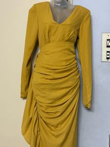 Photoshoot Pintrest Elegant Mustard Party Dress