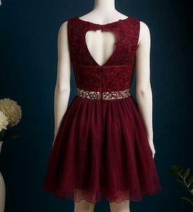 🥀❤️ Maroon Lace Fit &amp; Flare Dress