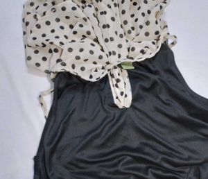 Polka Dot Dress - Attached Dres