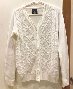 Cream Cable Knit Cardigan