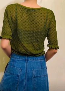 Zara Olive Tops