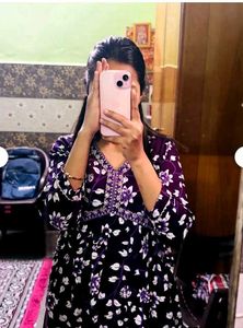 Floral Embroidered Kurti Top