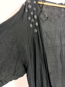 Women Black Long Shrug | Bust Free Size | Length 3