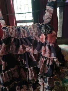 Pink Floral Stylish Top