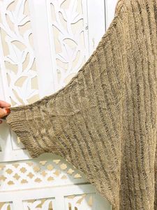 Oversized Crochet Knit Top A