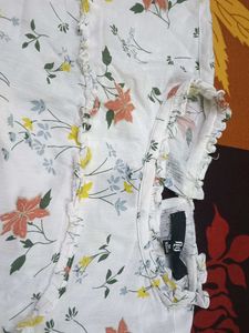 A Flowy White Floral Top
