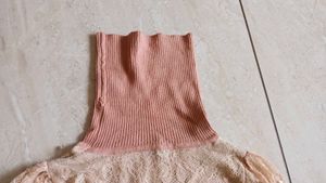 Lace Detail Turtleneck Top