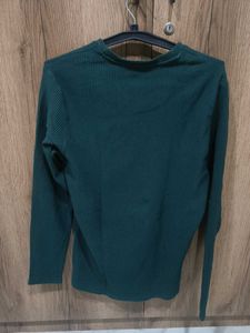Bottle Green Ribbed Mens T-Shirt