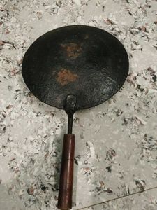Vintage Black Iron Tawa/Griddle
