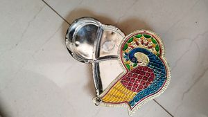 Beautiful Peacock Shaped Gift Box With 3 Compartments