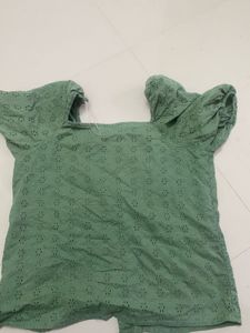 Eyelet Puff Sleeve Top
