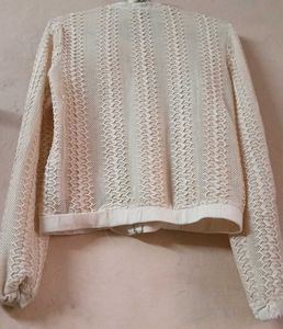 Cream Knit Jacket