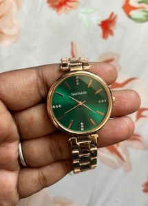 Geneva Watch - Green &amp; Gold