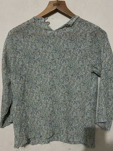 Floral Print Top and plazzo paint