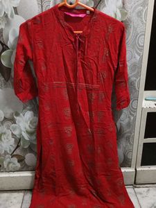 Red Printed Kurti