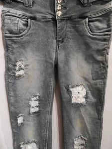 Grey Rugged Jeans