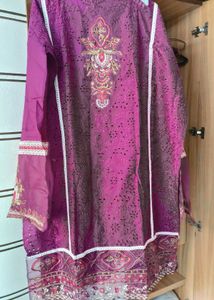 Unstitched Pakistani Chikankari Dress