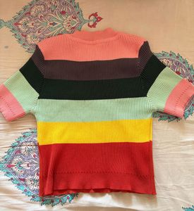 Striped Ribbed Knit Top