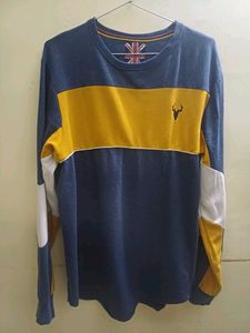 Next Blue & Yellow Colorblock Crewneck