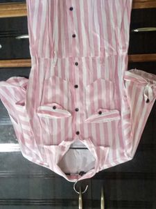 Striped Shirt Dress